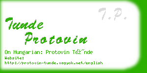 tunde protovin business card